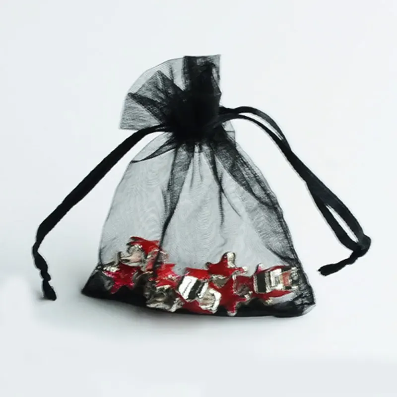 500pcs/lot Wholesale Organza Bags 7x9 9x12 10x15 13x18cm Drawable Wedding Packaging Gift Bag Party Jewelry Bags Pouches