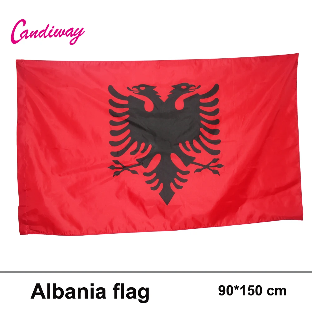 90*150cm Hanging Albania National Flag Office/Activity/parade/Festival/Home Decoration Banner