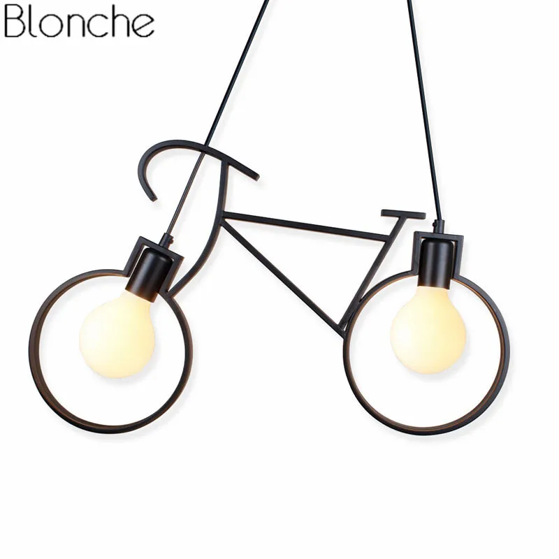 Vintage Bicycle Pendant Light Creative Loft Hanglamp Luminaire For Bedroom Home Decor Pendant Lamp Child Gift Lighting Fixtures