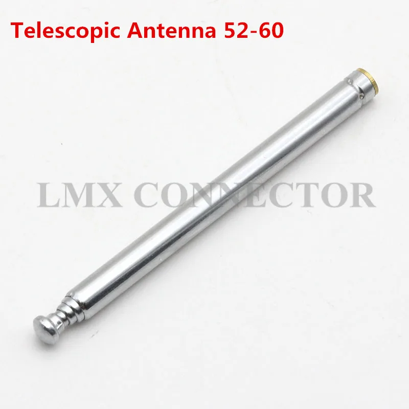 5PCS 240mm Length Metal Rod Sections Telescopic Antenna 52-60  Aerial Inside Thread 5 Sections For Controller Antenna Radio Audi