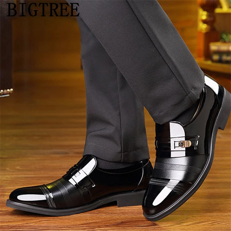 Wedding Dress Suit Formal Shoes Men Loafers Men Slip On Men Dress Shoes Business Shoes Men Oxford Leather Zapatos Hombre Vestir