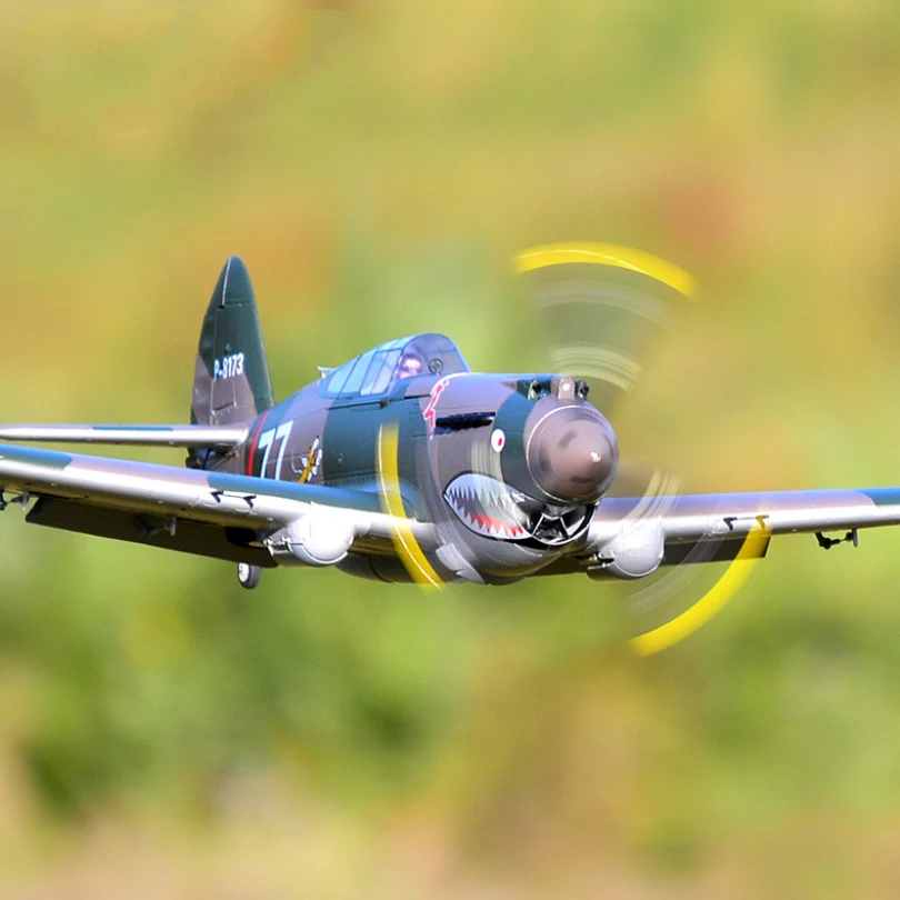 FMSRC 980mm P40 P-40 Flying Tiger 6CH with Flaps PNP High Speed Racing Racer RC Airplane Model Hobby Plane Aircraft