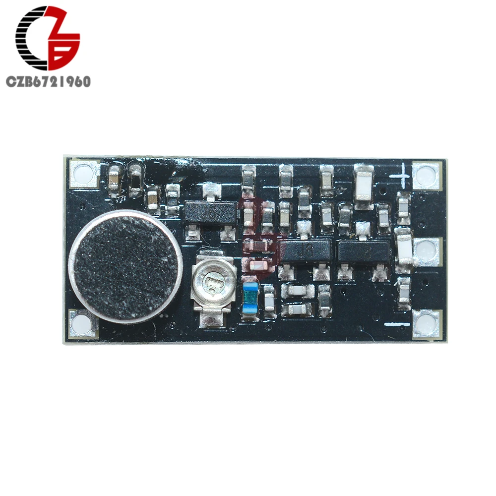 88-115MHz FM Transmitter Module Wireless Signal Generator Adjustable Capacitor DC 3V 100 Meters with Microphone for Arduino