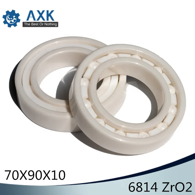 6814 Full Ceramic Bearing ( 1 PC ) 70*90*10 mm ZrO2 Material 6814CE All Zirconia Ceramic 6814 Ball Bearings