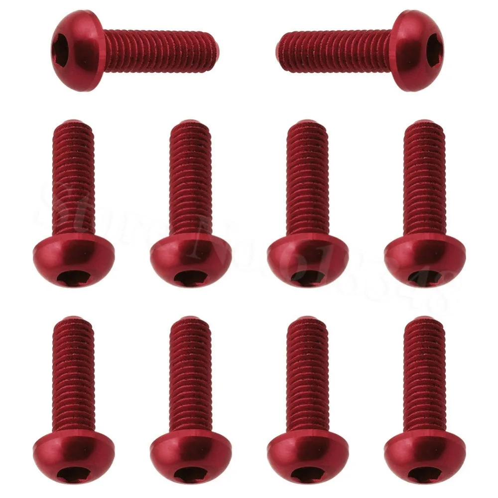 10pcs Colorful M3x10mm Hex Socket Screws Round Head Aluminum Anodized for FPV RC Drone Replacement Parts CNC