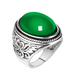 Vintage Rings For Women Male Green Oval Stone Ring Men Engagement Jewelry Ringen For Best  31055