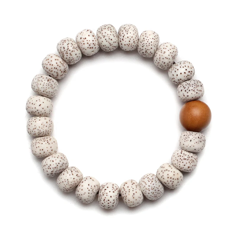 Natural Bodhi Seed with Sandalwood Handmade Beaded Stretch Bracelet Women Buddhist Yoga Meditation Men Chakra Zen Jewelry