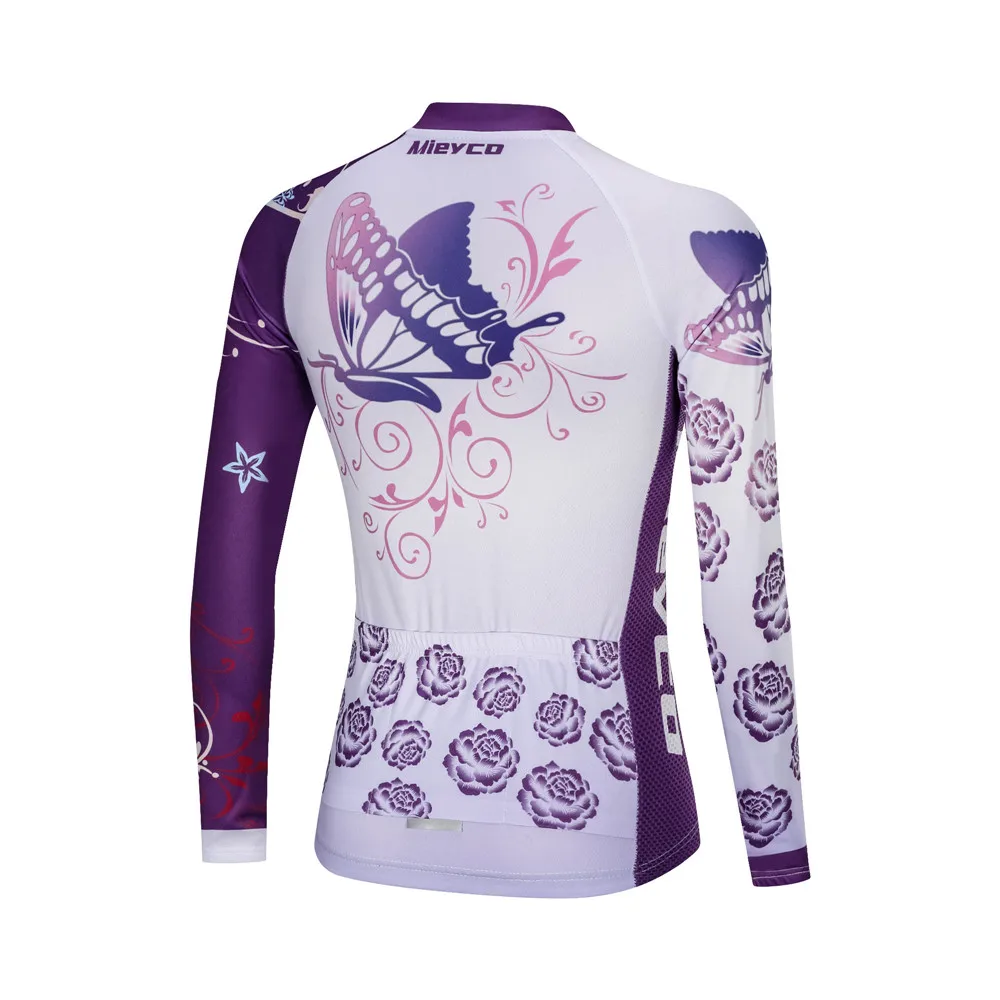 Girl Summer Long Sleeve Cycling Jersey Women Butterfly Bike Clothes Ropa Maillot Ciclismo Cycle Clothing Downhill Tops Wear