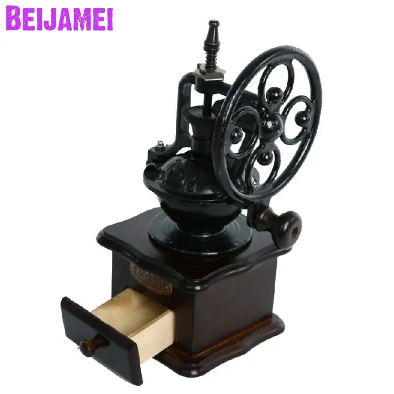 

BEIJAMEI high speed Italian swing wheel hand coffee grinding machine vintage small coffee grinder mill manual