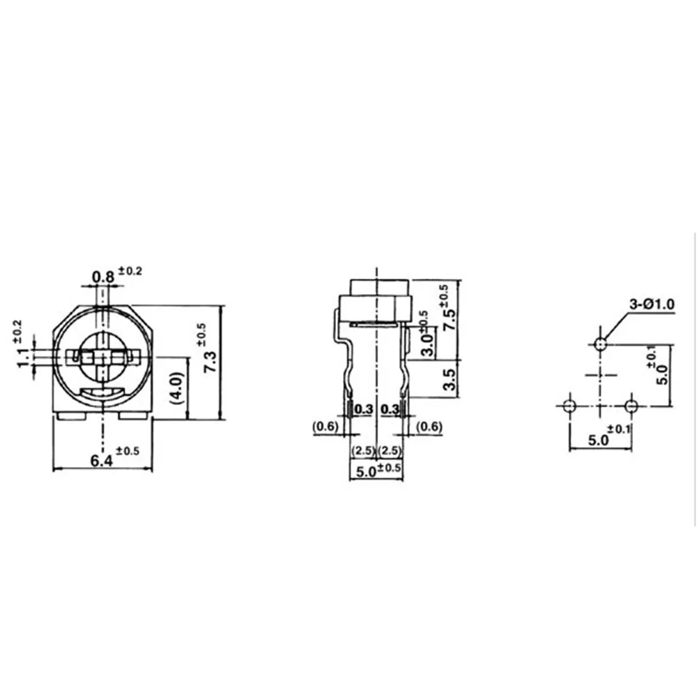 Imagem -06 - Resistores Variáveis Sortidas Kit Aparar Potenciômetro Ajuste Rm065 Top 100ohm 1mohm 13 tipo 130 Pcs