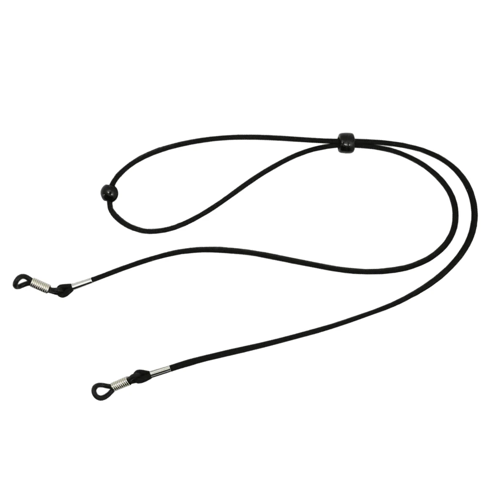 Cuerda de cadena ajustable para gafas de lectura, cordón de Protección deportiva, correa negra de soporte para gafas, hombres y mujeres