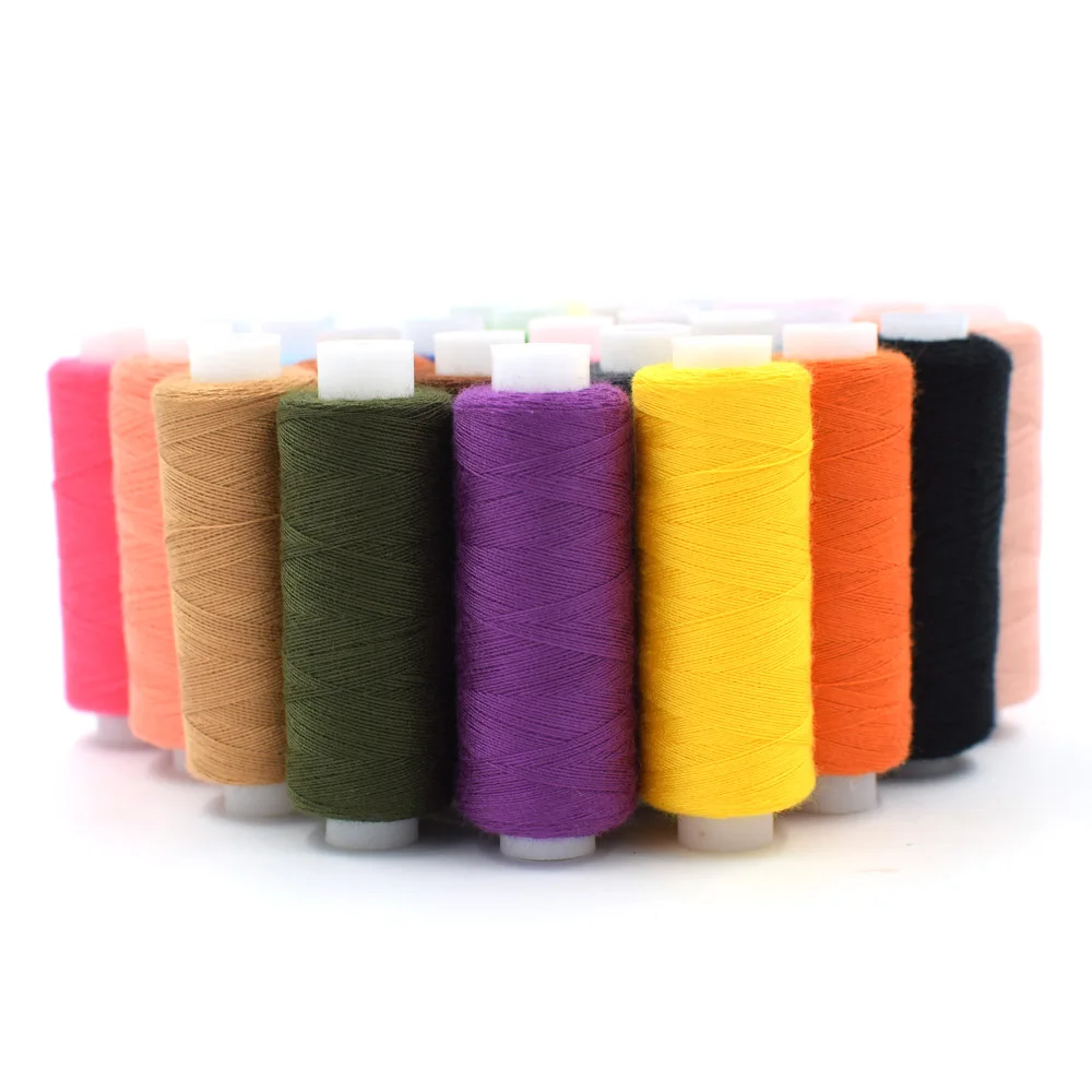 Kit di fili da cucito, 36 colori, in poliestere, 400 m per