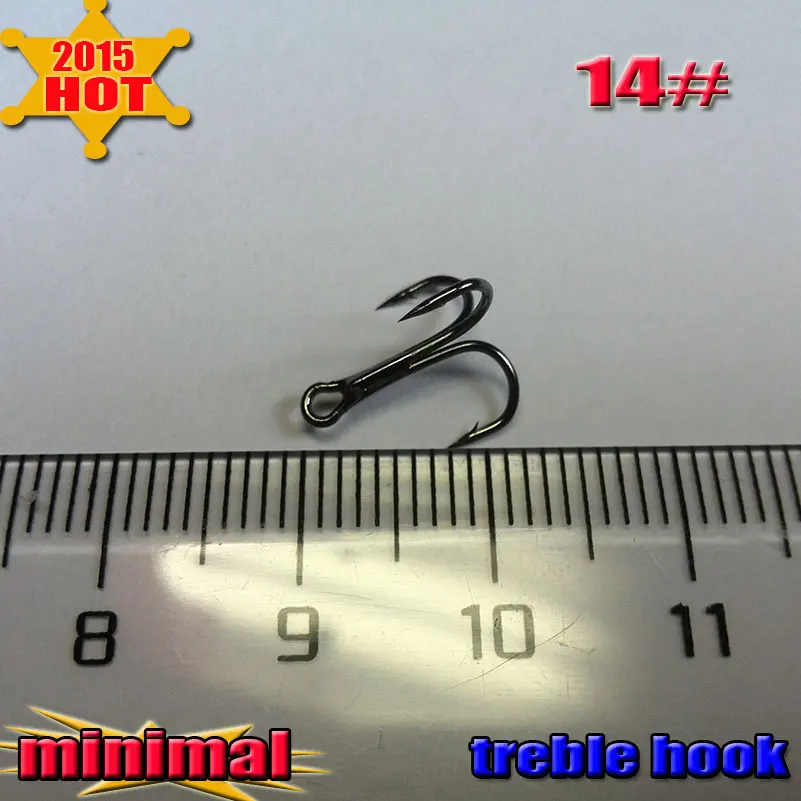 Treble Fishing Hooks  Barble Hook Round Bend High Quality 14#   30pcs