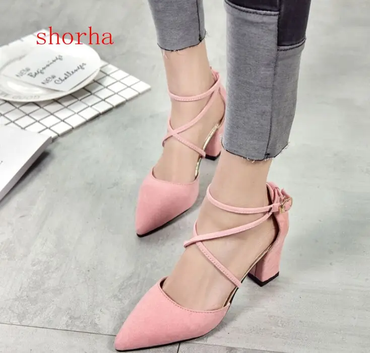 

shorha New Sandals Women Shoes Sexy Pointed Toe Pumps Womens Green Ladies Shoe High Heels Wedding Plus Size 35-40