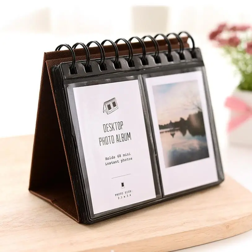 68 Pcs 3 inch 8.9*6.35 cm Korea Desktop mini album interstitials Polaroid photo album Calendar Swing Decorative birthday album