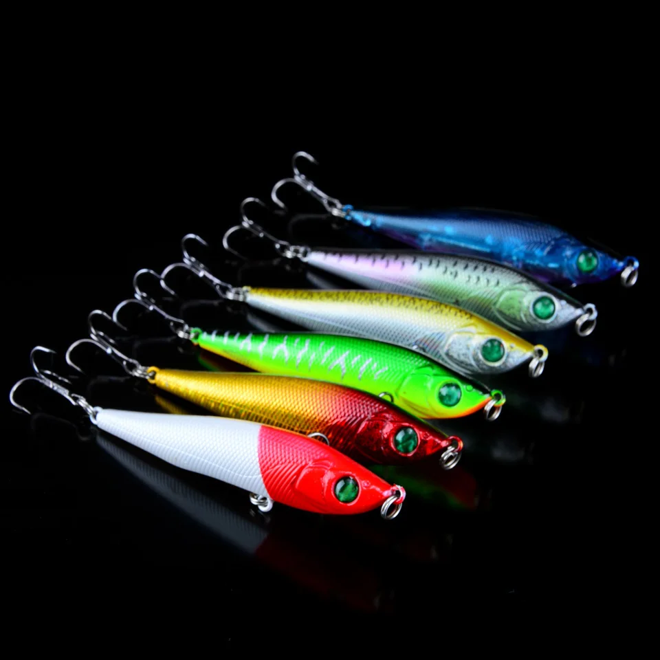 50pcs/set Wobblers Fishing Tackle Mixed 9 Models Fishing Lures Quality Professional 50 Colors Plastic Fake Fish bait Wholesale.