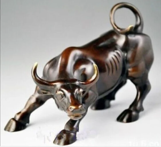 

Wall Street BRASS Fierce Bull OX Statue decoration brass factory outlets