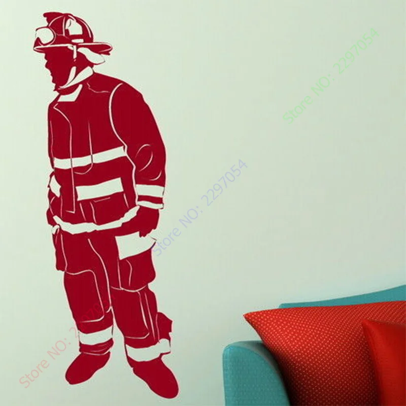 New Fireman Removable Vinyl Decal Art Wallpaper Mural Wall Sticker Home Decoration