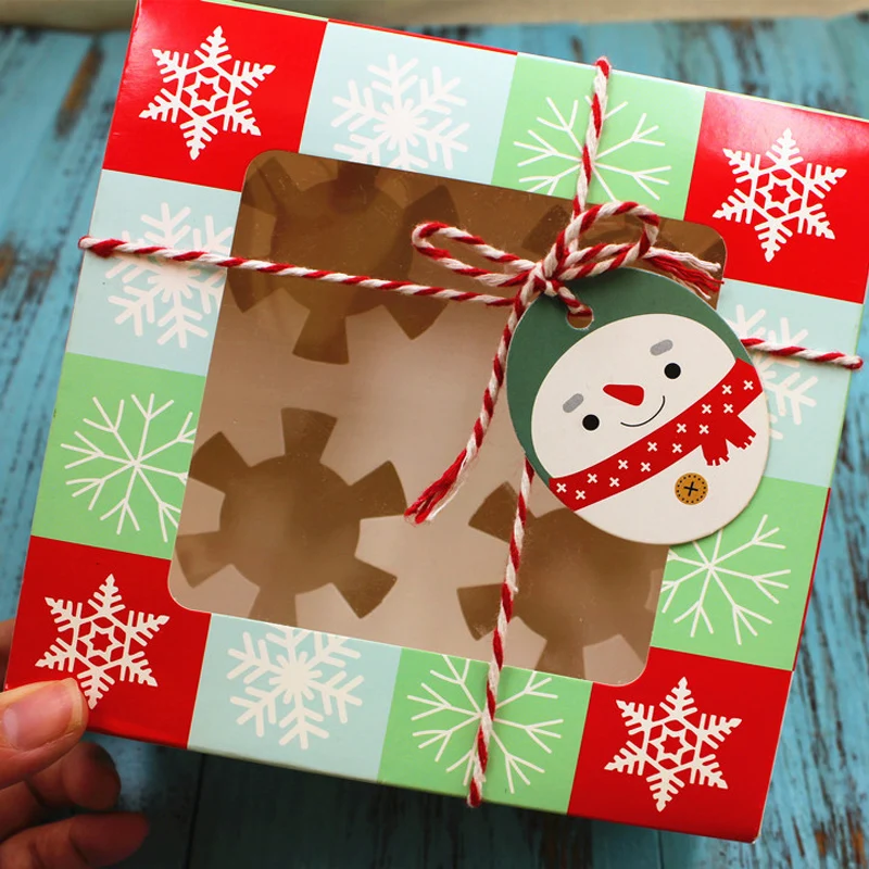16*16*8cm Lovely Santa Claus Gift Box Party Supplies Merry Christmas Present Box Xmas Decoration Candy Wrapping Gifts For Kids