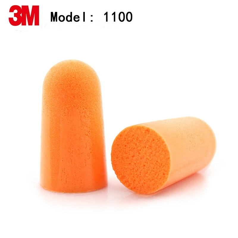 3M 1100ปลั๊กอุดหูความปลอดภัยของแท้3M Protectores Auditivos ฟองน้ำ Earplugs กันเสียง3ขายวิธีการ