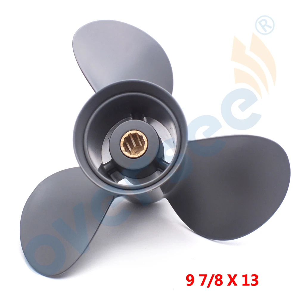 9 7/8X13 Pitch Aluminum Outboard Propeller For Honda 25-30HP 58130-ZV7-013AH