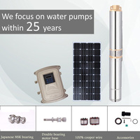 Solar Powered Pump for Pond 200W solar pump 24V Submersible Well Pump & Mounting Kits for Water Fountain for watering solar pump