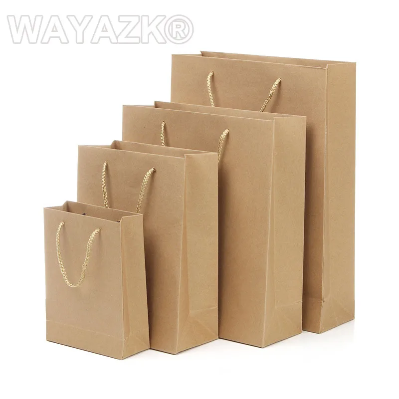 

(100PCS/lot) 260gsm brown kraft paper bag shopping for gift