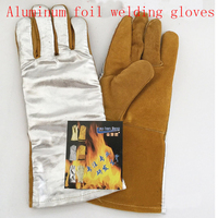 New 2020 Cowhide Aluminum Foil Work Gloves Tig Mig Welding Of Fire Insulation To High Temperature Protection Glove