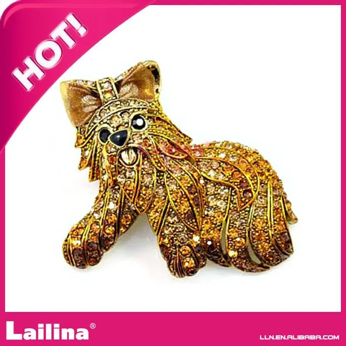 Fashion Cute Animal Lion Design Rhinestone Brooch