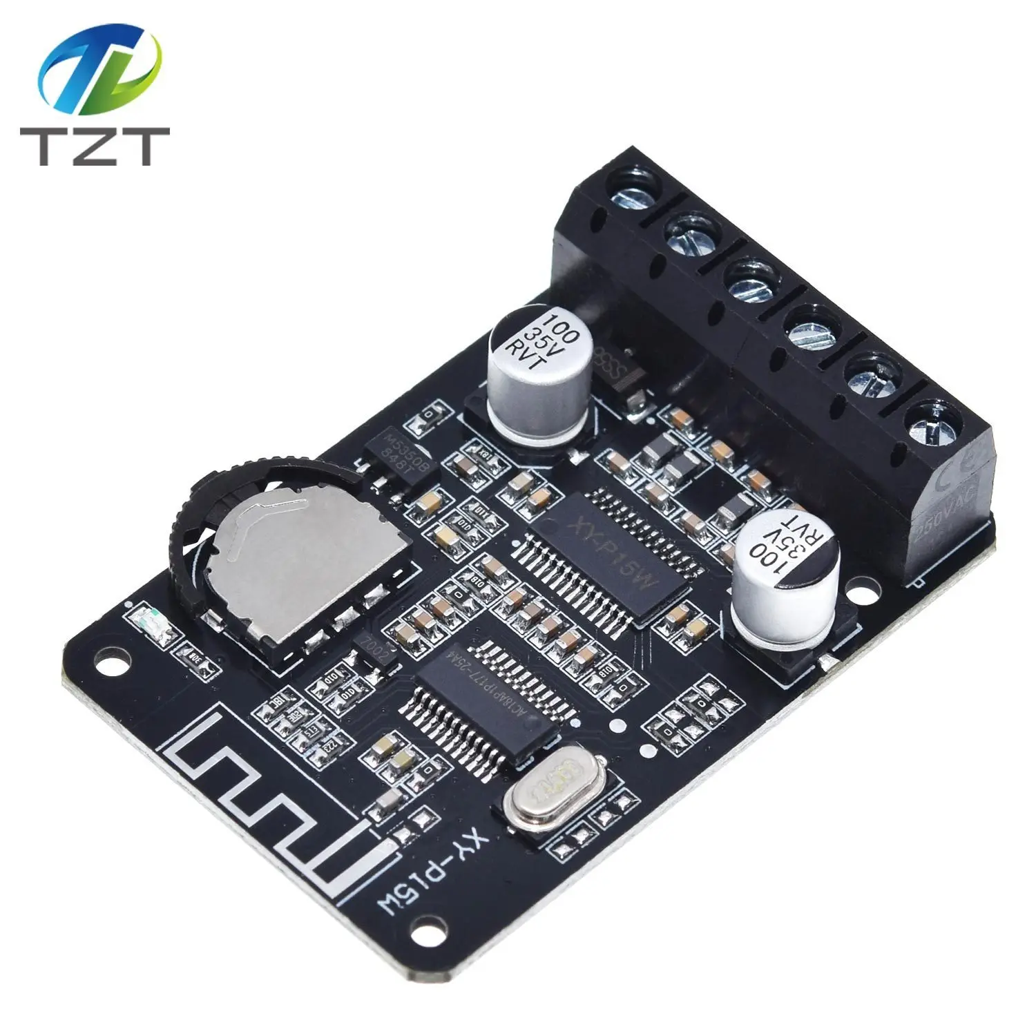 TZT 10W/15W/20W Stereo Bluetooth Leistungsverstärkerplatine 12V/24V Hochleistungs-Digitalverstärkermodul XY-P15W – Detail 9