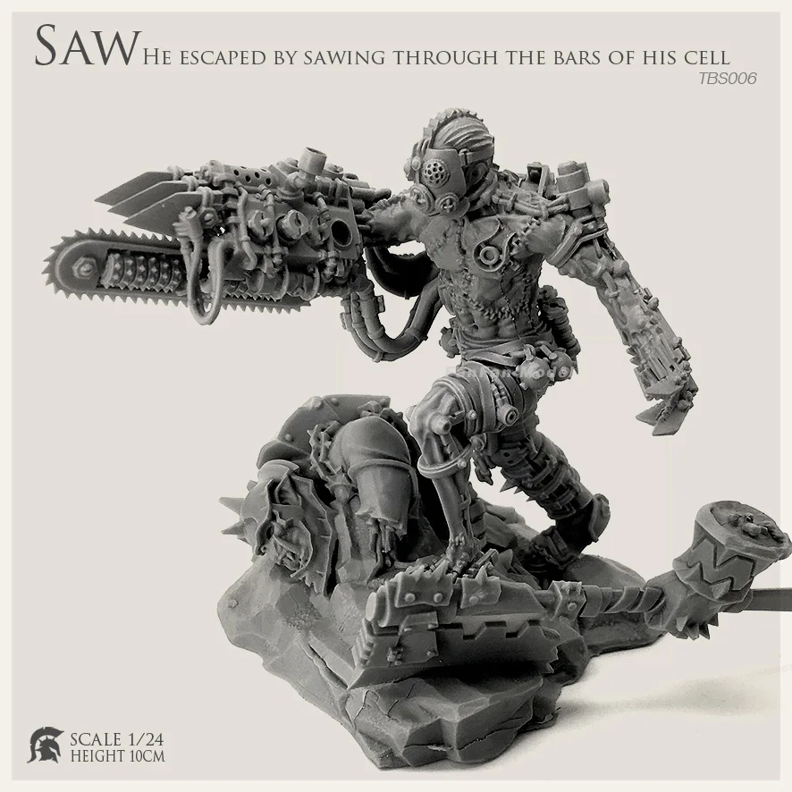 1/24  Resin Figure Kits  Saw Chainsaw Devil Resin Soldier (100mm)Tbs006