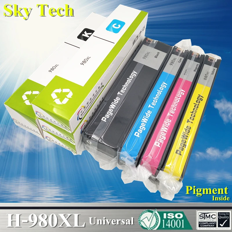 Remanufactured Pigment Cartridge For HP980 HP980XL , For HP Officejet Enterprise X555dn / X555xh / X585dn / X585f / X585z