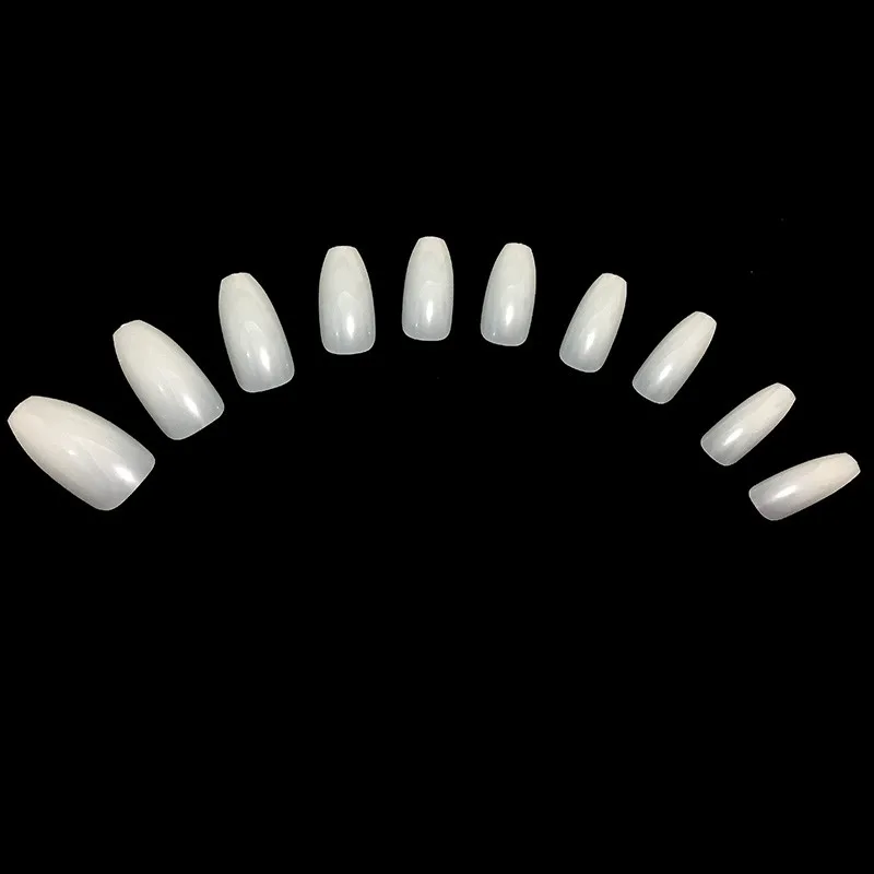 500 قطعة الأظافر المهنية وهمية طويلة راقصة الباليه نصف الفرنسية الاكريليك مسمار نصائح مربع رئيس الأظافر كاذبة نصائح الطبيعة