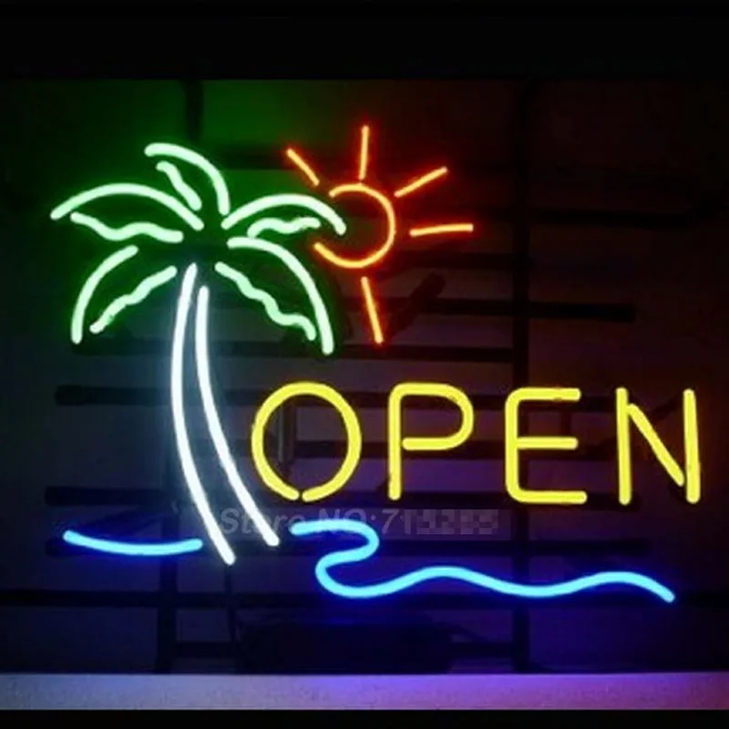 

OPEN Business Neon Light Sign Neon Sign Glass Tube Handcraft Neon Bulbs Beer Bar Pub Recreation Room Garage Wall Sign Business