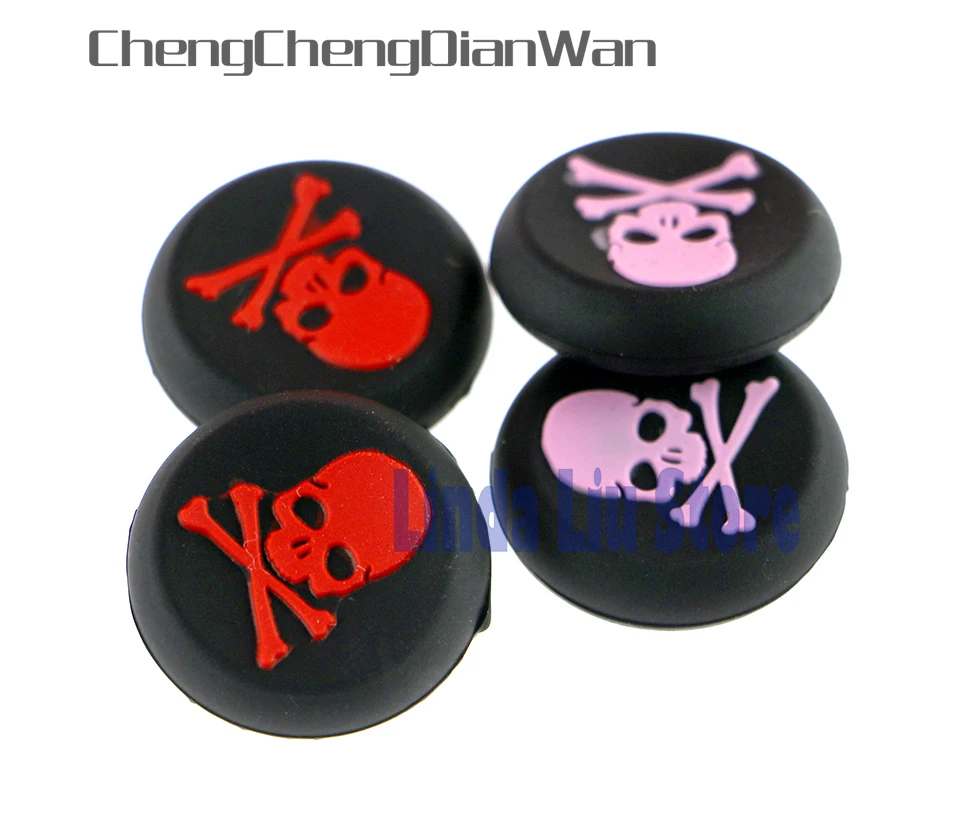 

ChengChengDianWan 100pcs 300pcs 1000pcs Skull Head Thumb Grips joystick Cap For PS4 PS3 Analog Stick Grip