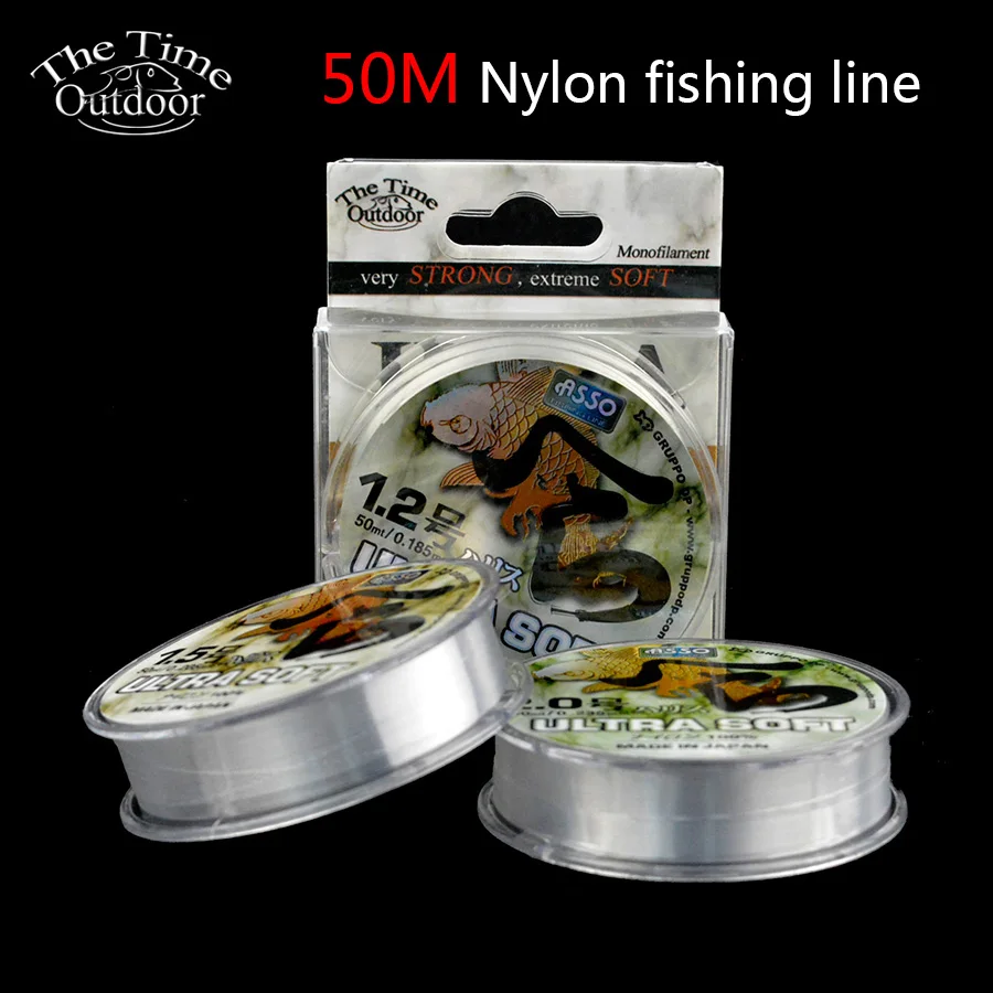 1 unidades de 50 M línea de pesca de nylon made in Japan linha de pesca Línea de monofilamento de Pesca De Fibra De Carbono de Las Líneas de Guía