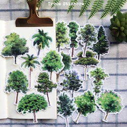 3D Spring Green Tree Stickers Junk Journal Diary Planner Stickers Scrapbooking Vintage Decorative Sticker DIY Craft Photo Albums