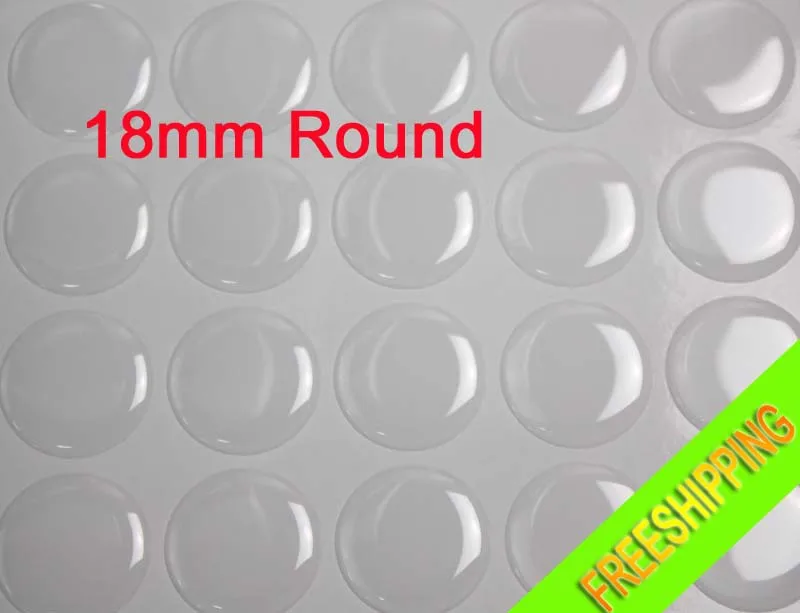 18mm Clear Round Epoxy Sticker Adhesive Easy Sealer DIY Jewelry Pendant Crafts Bottle Caps Making