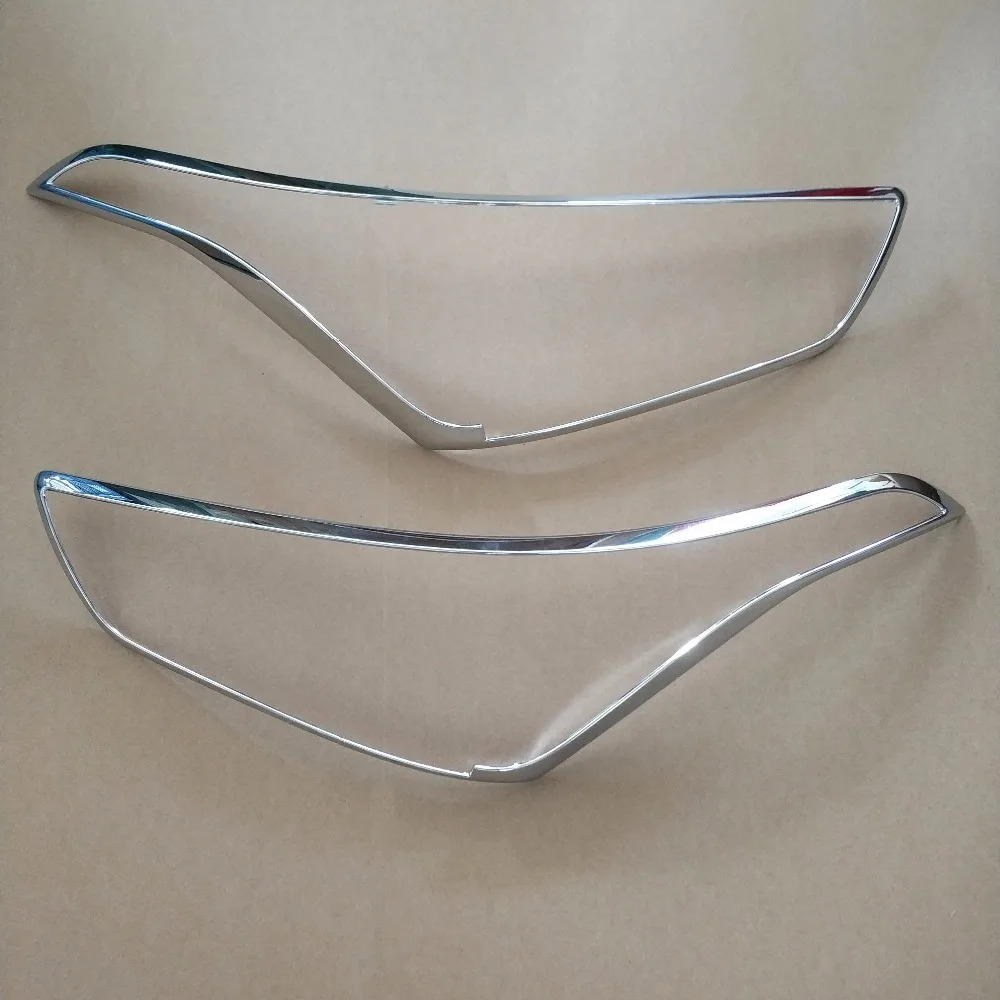 

2pcs ABS HEAD LAMP COVER Car Chrome Strips For Hyundai ix25 2014-2019 Accessories Headlamps Cover Trim