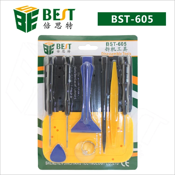 Free shipping  BEST-605 10 in 1 disassemble Precision Repair Opening Tool Kit Set Screwdriver for iPhone