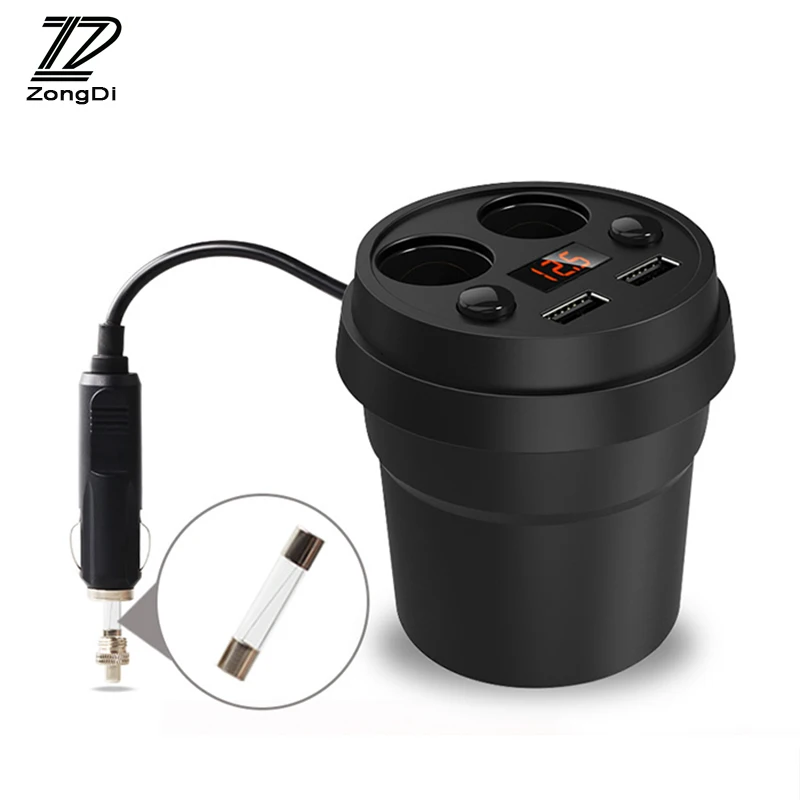 ZD 3.1A Multi-function Car Charger Cigarette Lighter For Renault Megane 2 3 Duster VW Touran Passat B6 Golf 7 T5 T4 Fiat 500