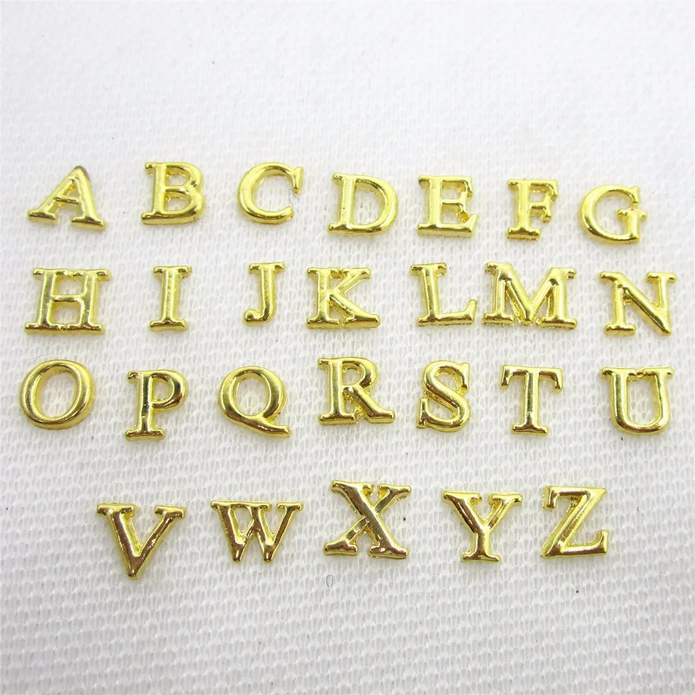 

130pcs/lot Mix Alphabet A-Z 26 Letters Floating Charms For Glass Memory Lockets DIY Jewelry
