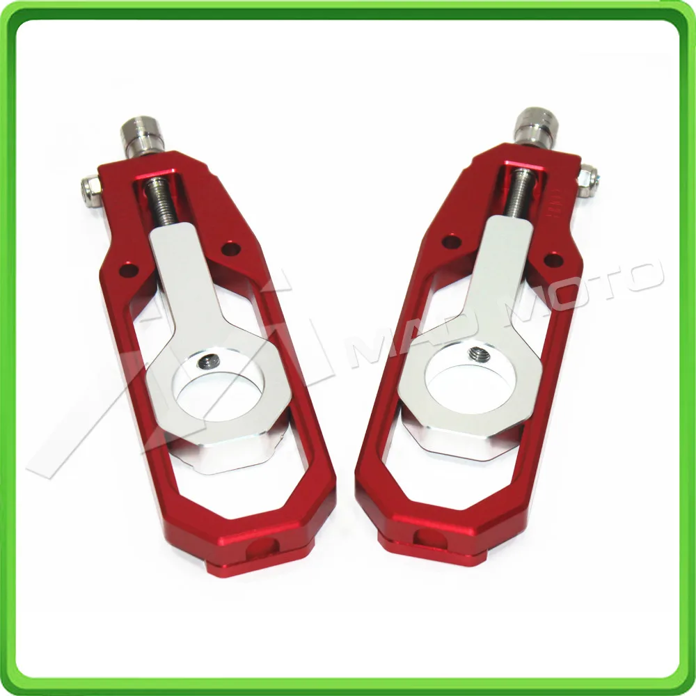 Motorcycle Chain Tensioner Adjuster fit for YAMAHA R1 YZF-R1 2007 2008 2009 2010 2011 2012 2013 2014 Red & Silver