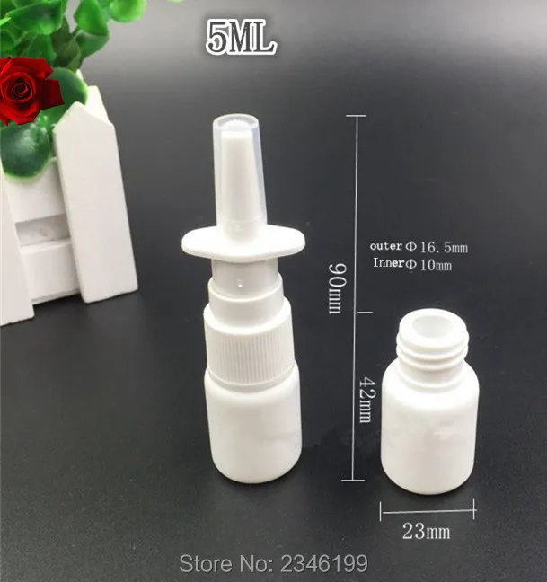 5ML 10ML 15ML 20ML 30ML 50ML,100pcs/Lot White Plastic Spray Bottle, DIY Oral Nasal Container,Empty Packing Bottle,Sprayer