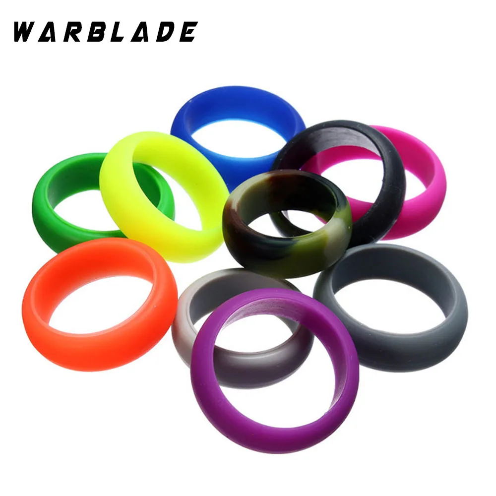 8MM Size 6-12 Hypoallergenic Crossfit Flexible Rubber Silicone Ring Finger Rings For Men Women Wedding Gift With Velveteen Bag