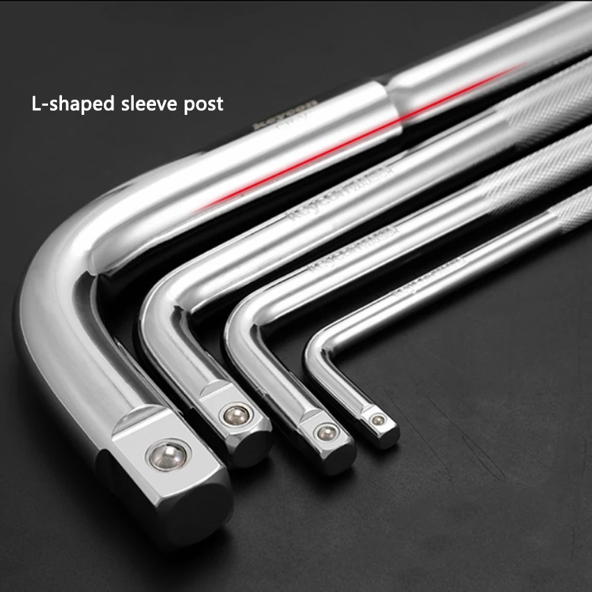 1Pcs T-ype Chrome Vanadium Steel Bent Rod Wrench Hand Tools 1/4\