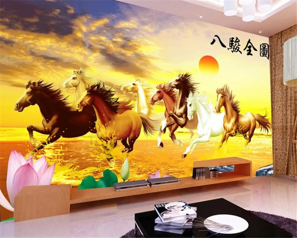 Custom wallpaper 3D murals Eight Jun full picture living room TV background wall living room bedroom restaurant mural wallpaper