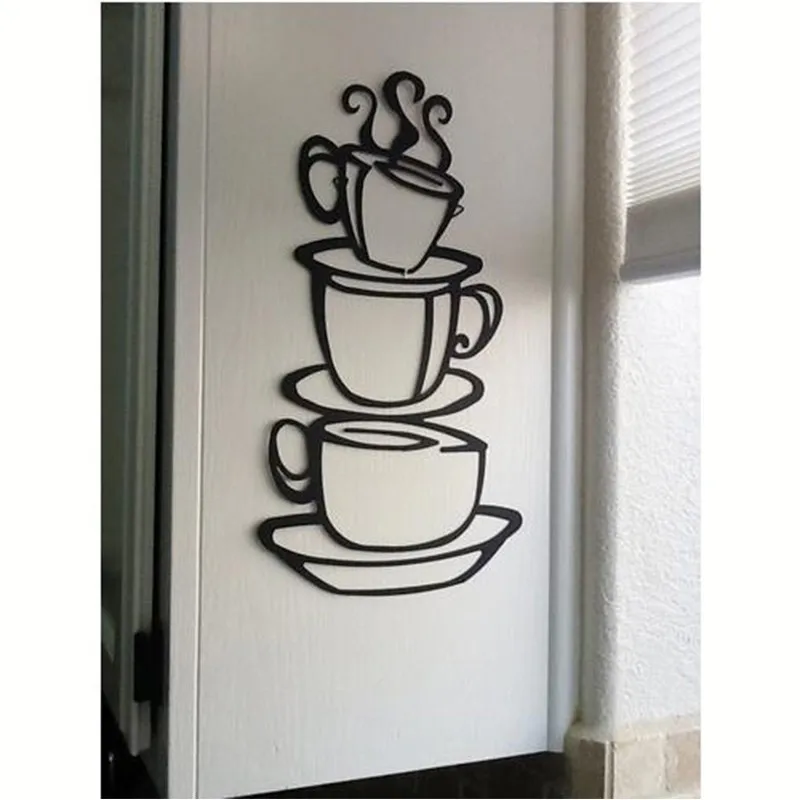 

Coffee Bar Sign Metal Hanging Wall Art Plaque Black Letter Silhouette Cafe Kitchen Dining Room Decoration Bar Pub Club Poster