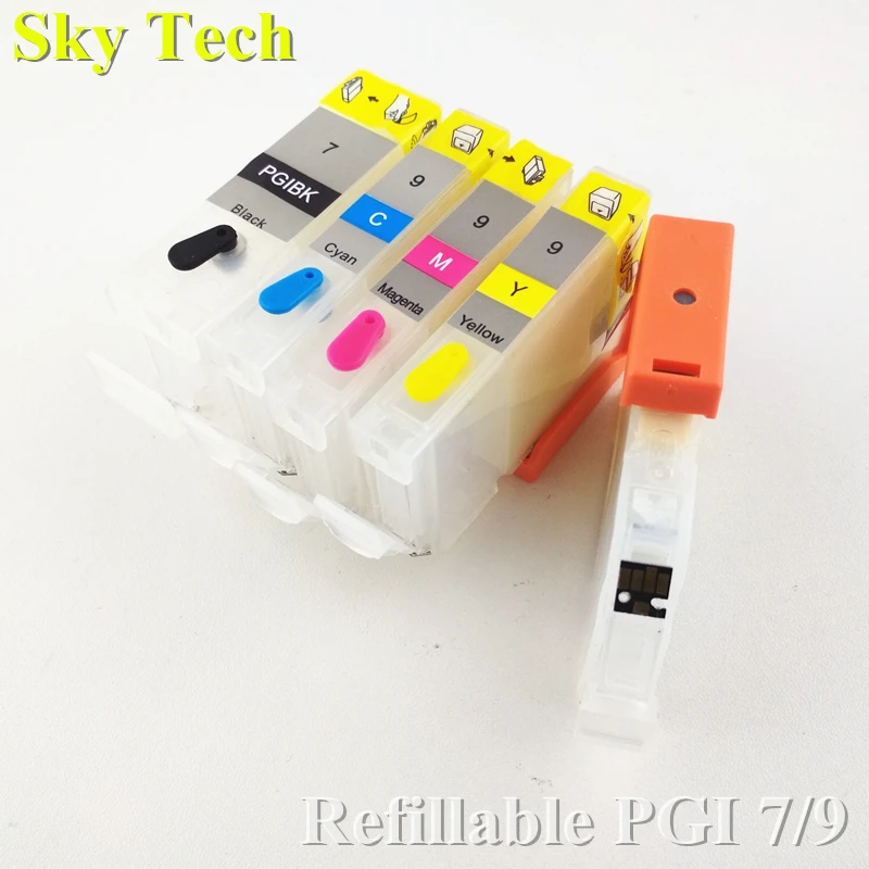 5PK Refillable Cartridge For PGI7 PGI9 , For Canon Pixma MX7600 IX7000 inkjet printer  , With ARC chips