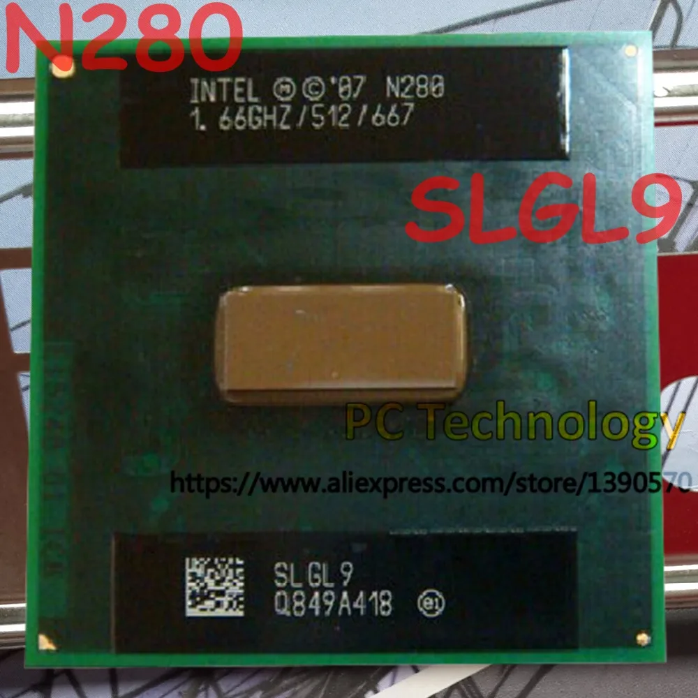 N280 SLGL9 NEW Intel Atom N280 Processor N 280 (512K Cache, 1.66GHz, 667MHz FSB) BGA CPU for laptop Free shipping